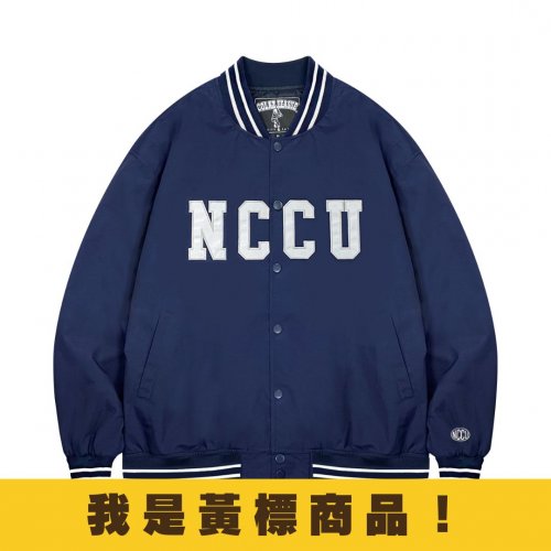 【少量現貨，售完不補】NCCU輕薄美式棒球外套_靜謐藍