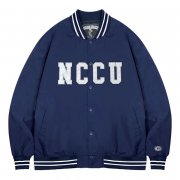 【少量現貨，售完不補】NCCU輕薄美式棒球外套_靜謐藍