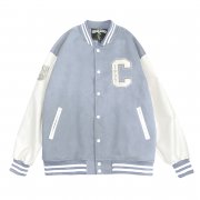 【少量現貨，售完預購】NCCU經典款美式棒球外套_灰藍