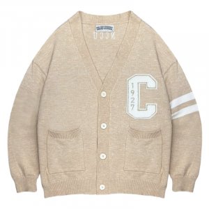 【新品上市】NCCU學院風針織衫_燕麥牛奶