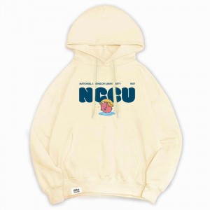 【最後一件,售完不補】dtto friends合作款_NCCU腸太郎帽T_奶油白