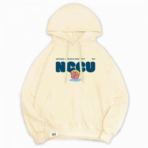 【最後一件，售完不補】dtto friends合作款_NCCU腸太郎帽T_奶油白