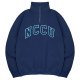 NCCU經典款美式立領拉鍊大學T_深藍