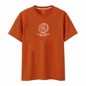 【限量新品，售完不補】NCCU捲捲穿山甲短T_焦糖紅