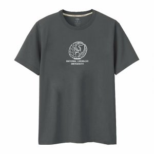 【限量新品，售完不補】NCCU捲捲穿山甲短T_星夜霧黑