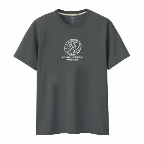 【限量新品，售完不補】NCCU捲捲穿山甲短T_星夜霧黑