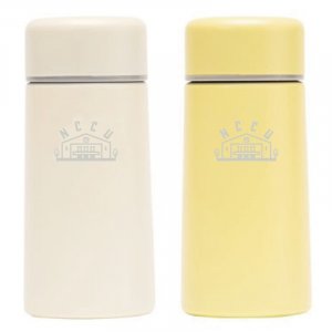 【團購商品,10件起做】NCCU輕巧口袋保溫杯150mL_米白/鵝黃