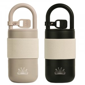 【團購商品,30件起做】NCCU隨行背帶保溫杯400mL_奶茶/黑(需30倍數)