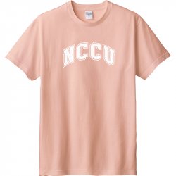 NCCU經典字框純棉短T_霧灰粉