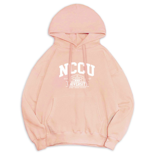 【最後十件，售完不補】NCCU冬日輕甜系落肩帽T_微糖粉
