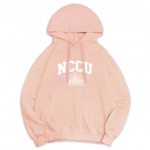 【最後十件,售完不補】NCCU冬日輕甜系落肩帽T_微糖粉