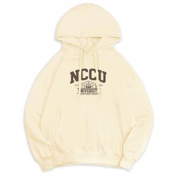 【早鳥限貨，售完預購】NCCU冬日輕甜系落肩帽T_奶霜白