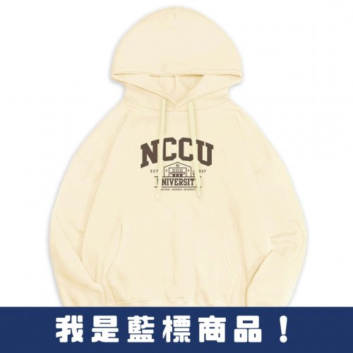 【新品登場！少量現貨】NCCU冬日輕甜系落肩帽T_奶霜白