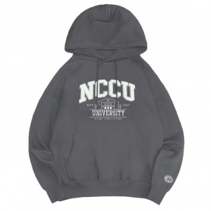 NCCU立體毛巾繡落肩帽T_摩卡灰