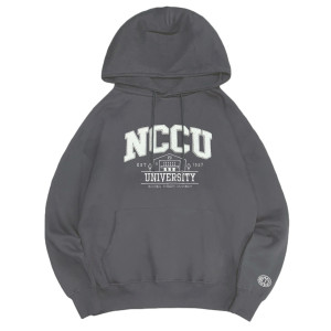 NCCU立體毛巾繡落肩帽T_摩卡灰