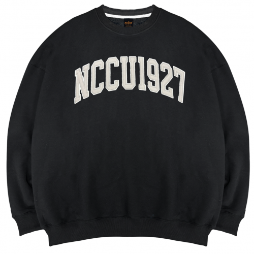 【9/10陸續出貨】NCCU立體電繡落肩大學T_黑
