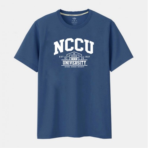 NCCU建築款純棉短T_霧霾藍 NCCU建築款純棉短T_霧霾藍
