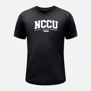 NCCU經典款超細纖維排汗短T_黑