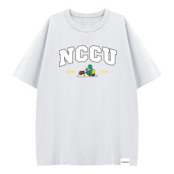 【社博擺攤現場限定3天，10/12陸續出貨】NCCU遇見JOGUMAN寬版純棉短T_書頁白