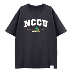 【社博擺攤現場限定3天，10/12陸續出貨】NCCU遇見JOGUMAN寬版純棉短T_石墨灰