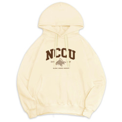 【好評延長預購至10/28止，11/30陸續出貨】NCCU冬日輕甜系落肩帽T_穿山甲_奶霜白